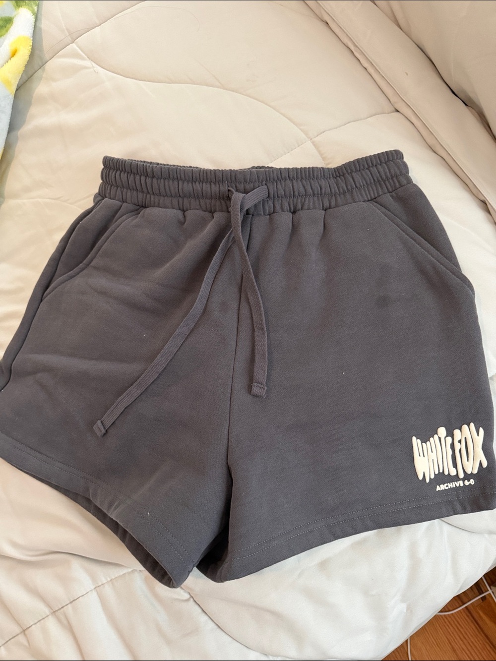 White Fox Boutique Charcoal Gray Drawstring Athletic Shorts